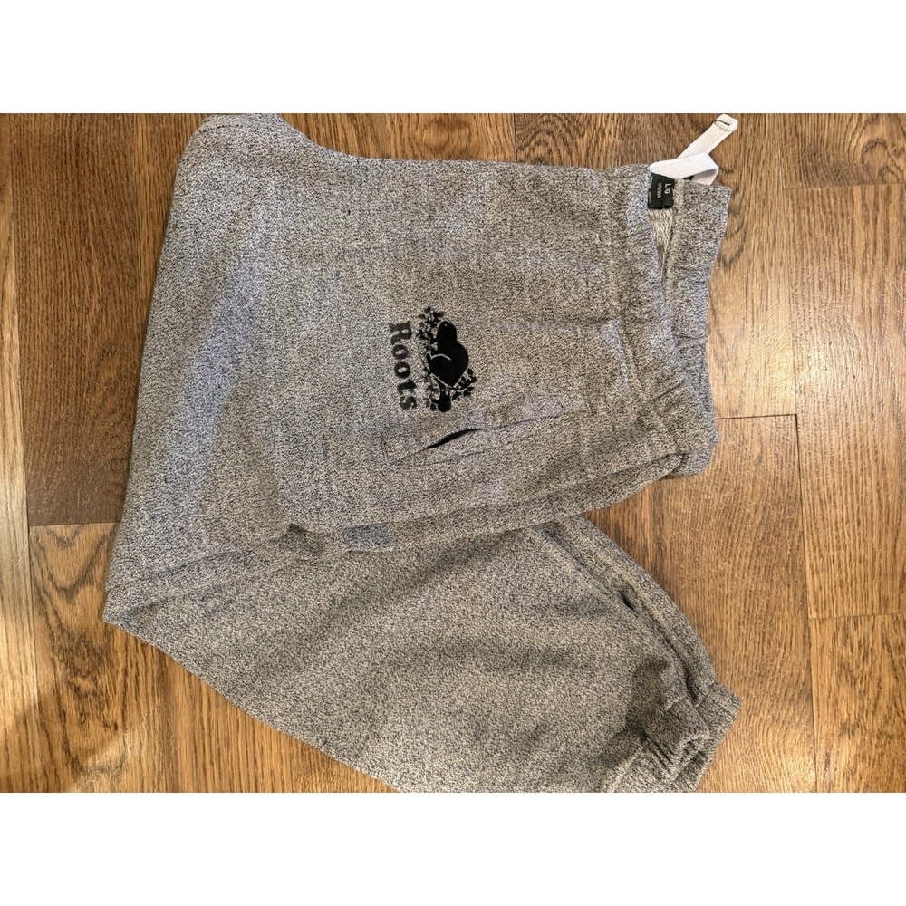 Roots Canada Tracksuit Sweatsuit Zip Hoodie Joggers Grey Men's Large 2 Piece Set - Picture 5 of 8